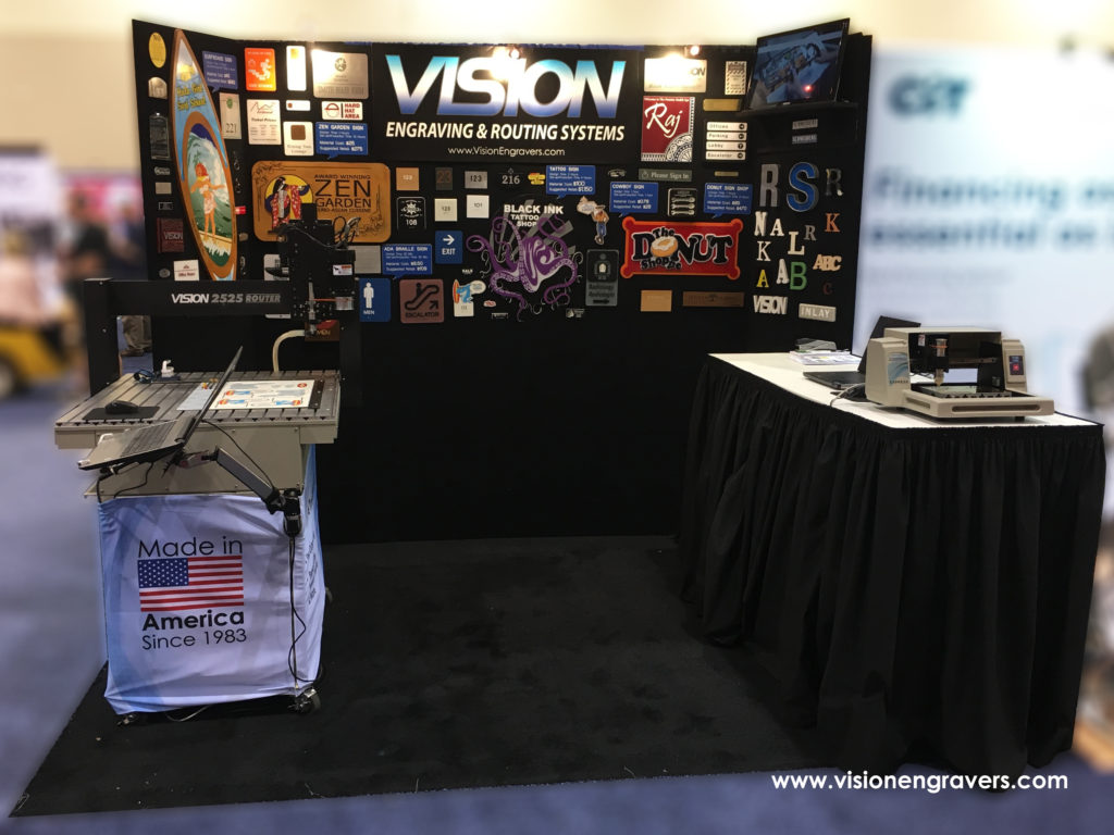 Vision Engraving & Routing System's Booth At The NBM show Phoenix, AZ. 2019