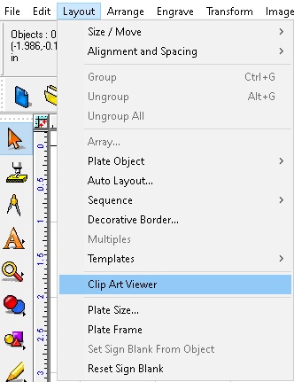 Drop down select Clip Art Viewer.