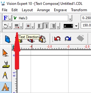 Click on the text direction icon