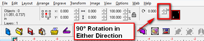 Up and down arrow keys to rotate the object in different directions.
