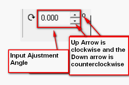 You can type in the amount of rotation or use the arrow key.